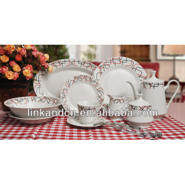 KC-00126/porcelain dinner set/plate,pot,coffee mug set,fish plate